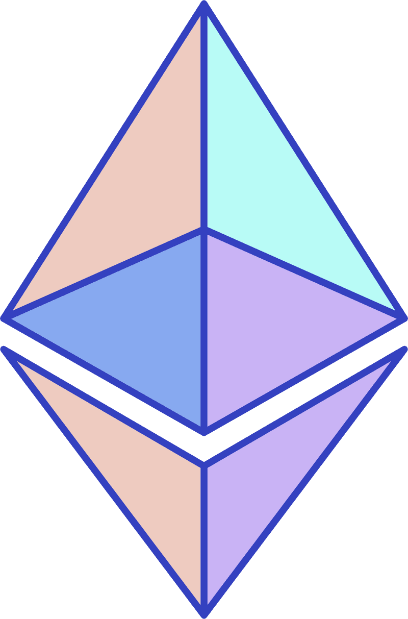 ETH डायमंड (रंग भरे हैं)