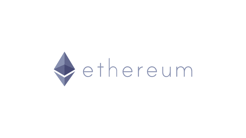 ETH लोगो लैंडस्केप (सफेद)